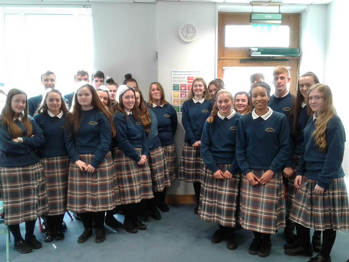 Students from Coláiste Cois Life, Lucan