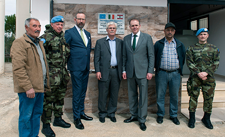 MOS McHugh with officials from various UN agencies at the Za'atari camp in Jordan