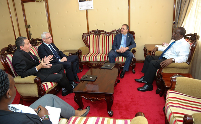 Ambassador O’Neill, Irish Aid DG Michael Gaffey, Minister of State McHugh and Cabinet Secretary of Education, Dr. Fred Matiangi. Photo Credit: Brian Inganga