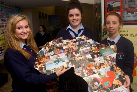 Bringing global learning into Irish classrooms: Mariola Neumann, Katie Mooney and Marta Pela from Presentation College Carlow at the launch of the new WorldWise Global Schools programme. 