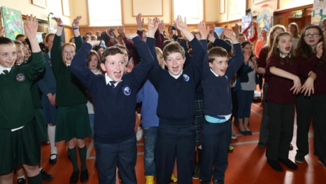 Students at the Our World Irish Aid Award regional final