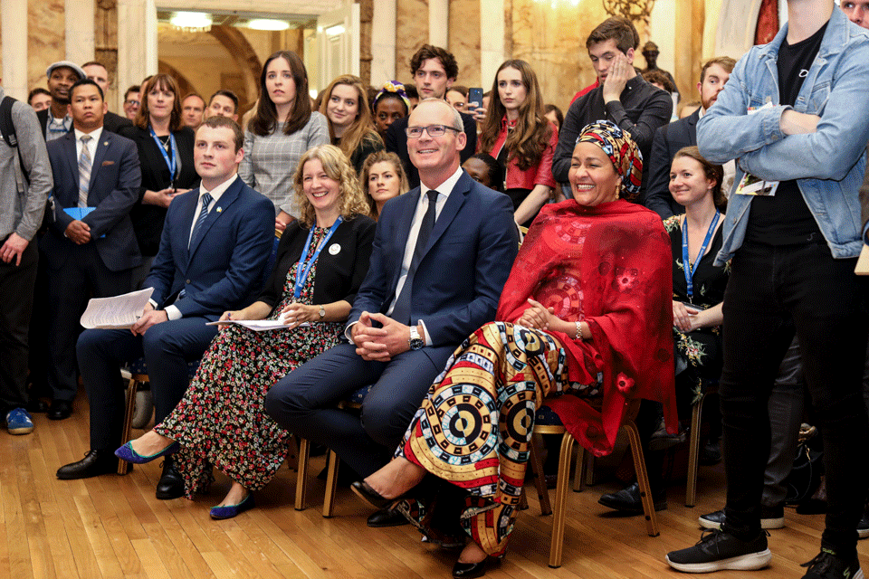 Front-L-to-R-Jamie-Moore-(NYCI),-Orla-Mc-Breen-(Director-CSDEU,-Irish-Aid),-An-Tánaiste-Simon-Coveney,-UNDSG-Ms-Amina-Mohammed